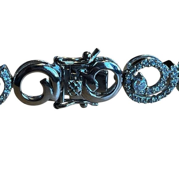 bracelet silver - 925 stamped see clasp and rhinestone for all occasions - Picture 5 of 8